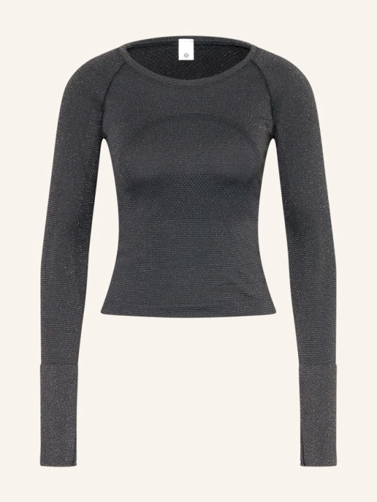 Zdjęcie produktu Lululemon Koszulka Z Długim Rękawem Swiftly Tech 2.0 Race Z Brokatową Przędzą schwarz CZARNY