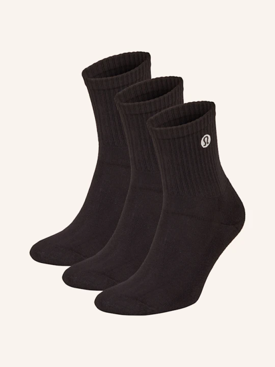 Zdjęcie produktu Lululemon Skarpety Sportowe Daily Essential, 3 Pary schwarz CZARNY