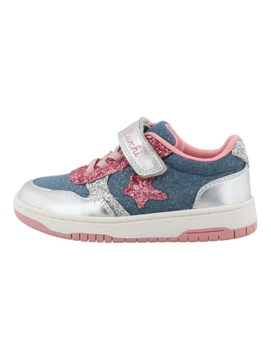 Zdjęcie produktu Lurchi Sneakersy "Gerda" w kolorze srebrno-niebiesko-różowym rozmiar: 25