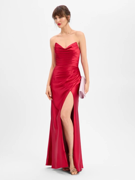 Zdjęcie produktu Luxuar Fashion sukienka wieczorowa Kobiety Satyna czerwony