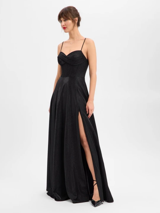 Zdjęcie produktu Luxuar Fashion sukienka wieczorowa Kobiety Sztuczne włókno czarny