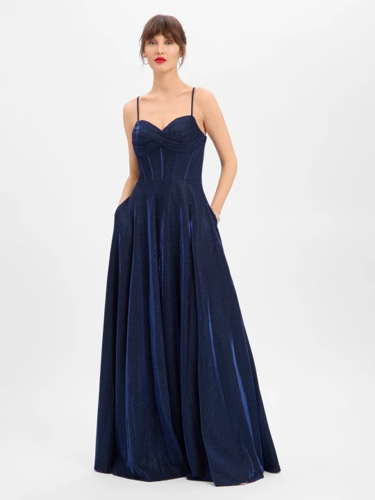 Zdjęcie produktu Luxuar Fashion sukienka wieczorowa Kobiety Sztuczne włókno niebieski