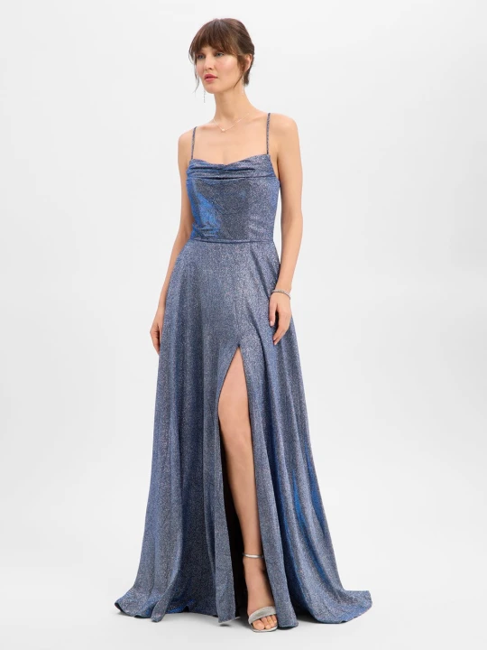 Zdjęcie produktu Luxuar Fashion sukienka wieczorowa Kobiety Sztuczne włókno niebieski