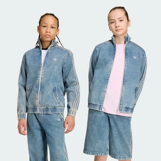 Zdjęcie produktu LUŹNA BLUZA DRESOWA Z DENIMU FIREBIRD Adidas Worn Blue Denim