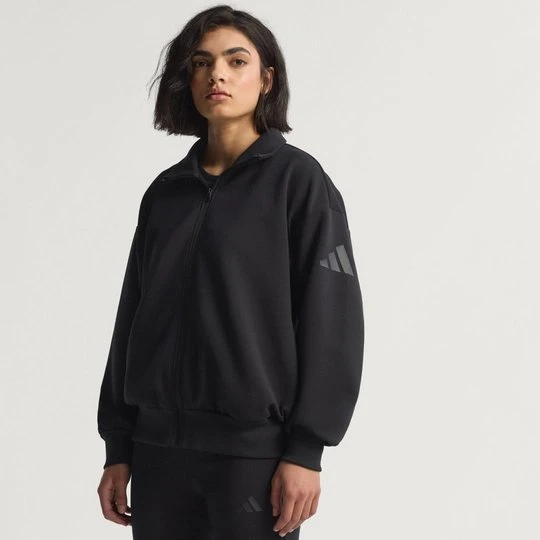 Zdjęcie produktu Luźna bluza Soft Lux z suwakiem na całej długości Adidas czarny