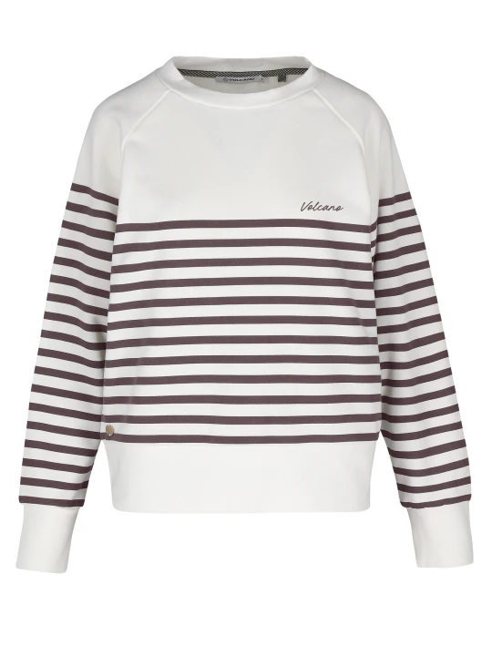 Zdjęcie produktu Luźna bluza w paski B-FRIGA Volcano Kremowy