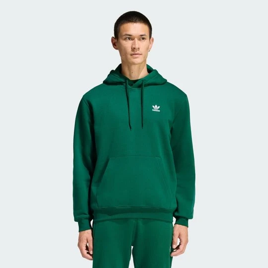 Zdjęcie produktu Luźna bluza z kapturem Trefoil Essentials Adidas Collegiate Green