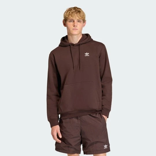Zdjęcie produktu Luźna bluza z kapturem Trefoil Essentials Adidas Aurora Coffee