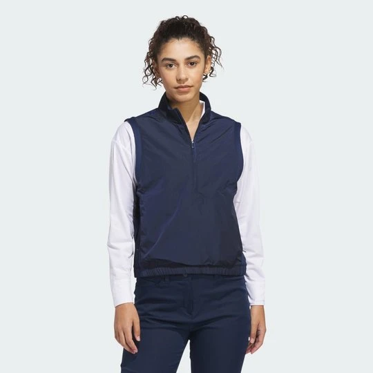 Zdjęcie produktu LUŹNA KAMIZELKA BEYOND THE COURSE CLIMAWARM Z SUWAKIEM DO POŁOWY DŁUGOŚCI Adidas Collegiate Navy