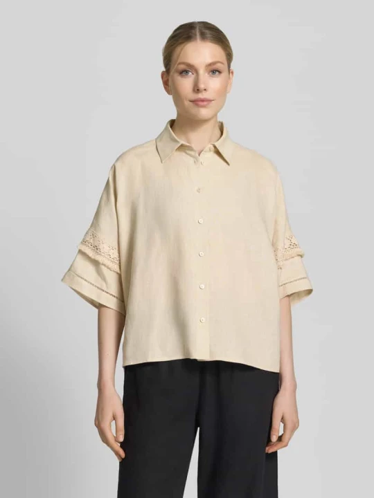Zdjęcie produktu Luźna koszula z czystego lnu krój loose fit model 'PALA' Weekend Max Mara Piaskowy