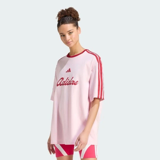 Zdjęcie produktu LUŹNA KOSZULKA LUX TIRO Z GRAFIKĄ Adidas Clear Pink