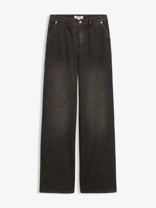 Zdjęcie produktu Luźne jeansy, high waist BonPrix czarny
