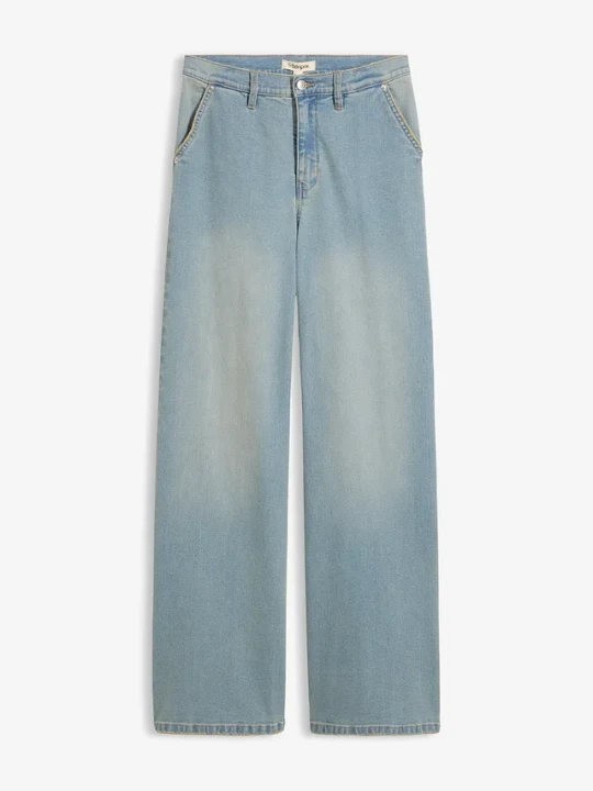 Zdjęcie produktu Luźne jeansy, high waist BonPrix niebieski