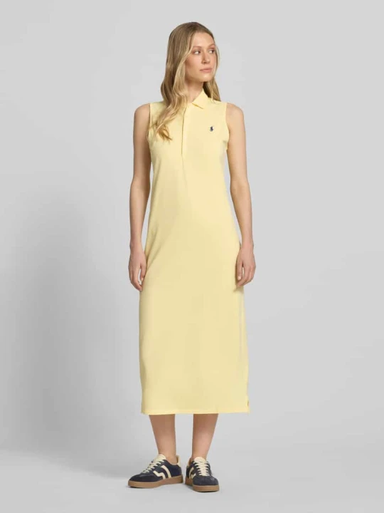Zdjęcie produktu Luźno dopasowana sukienka polo z mieszanki bawełny Polo Ralph Lauren Jasnożółty