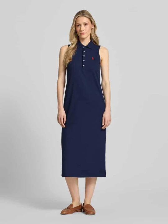 Zdjęcie produktu Luźno dopasowana sukienka polo z mieszanki bawełny Polo Ralph Lauren Granatowy