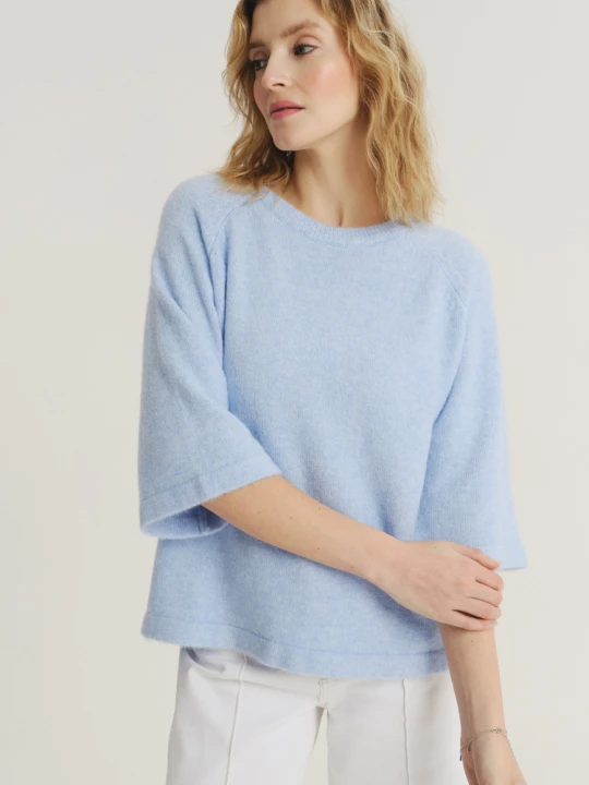 Zdjęcie produktu Luźny sweter w kolorze baby blue Greenpoint