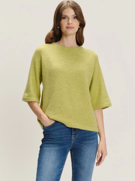 Zdjęcie produktu Luźny sweter w kolorze yellow green Greenpoint