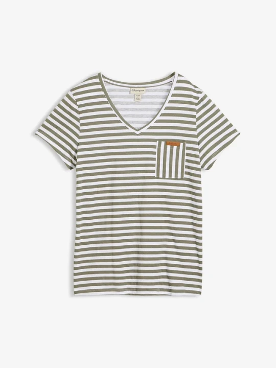 Zdjęcie produktu Luźny T-shirt z czystej bawełny BonPrix zielony