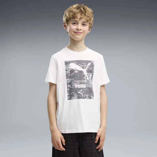 Zdjęcie produktu Młodzieżowa koszulka PUMA Sport Camo z grafiką, Akcesoria, Biały