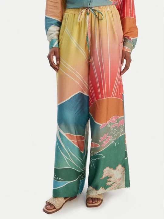 Zdjęcie produktu Maaji Spodnie materiałowe Sakura Scenery Ophelia PT1836CPA007 Żółty Relaxed Fit
