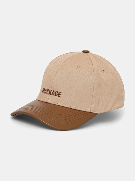 Zdjęcie produktu MACKAGE czapka z daszkiem bawełniana beżowy