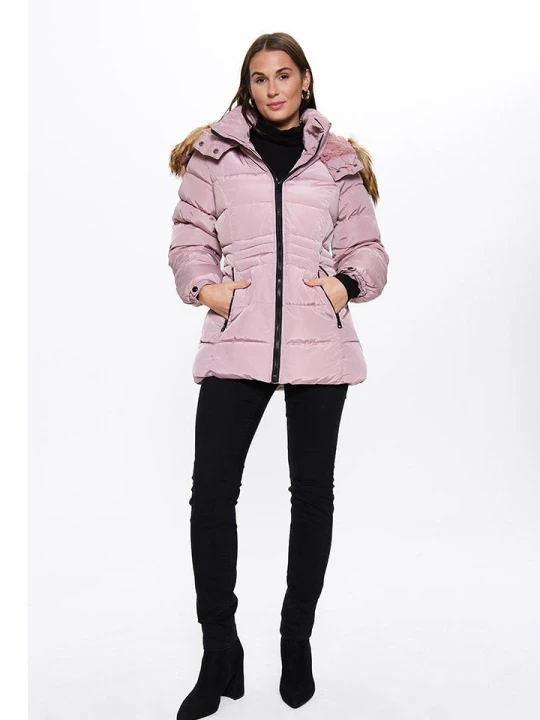 Zdjęcie produktu madden girl Kurtka zimowa w kolorze jasnoróżowym rozmiar: XL