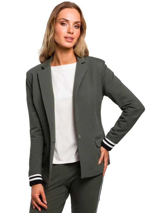 Zdjęcie produktu made of emotion Blezer w kolorze khaki rozmiar: L