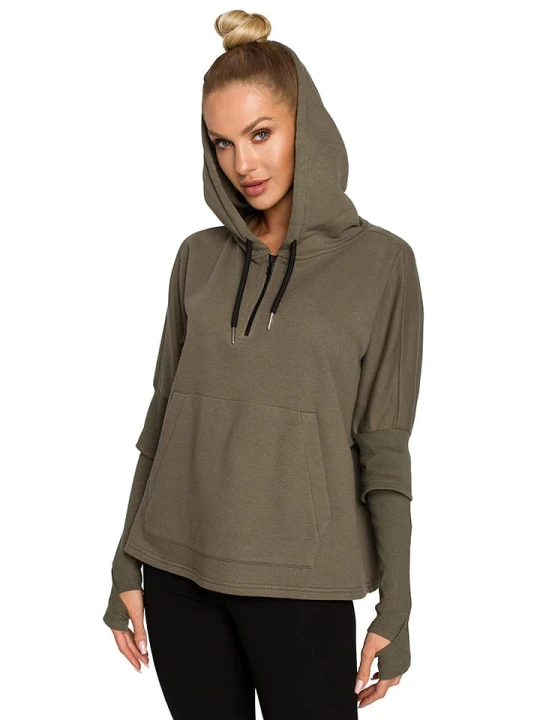 Zdjęcie produktu made of emotion Bluza w kolorze khaki rozmiar: XXL / 3XL