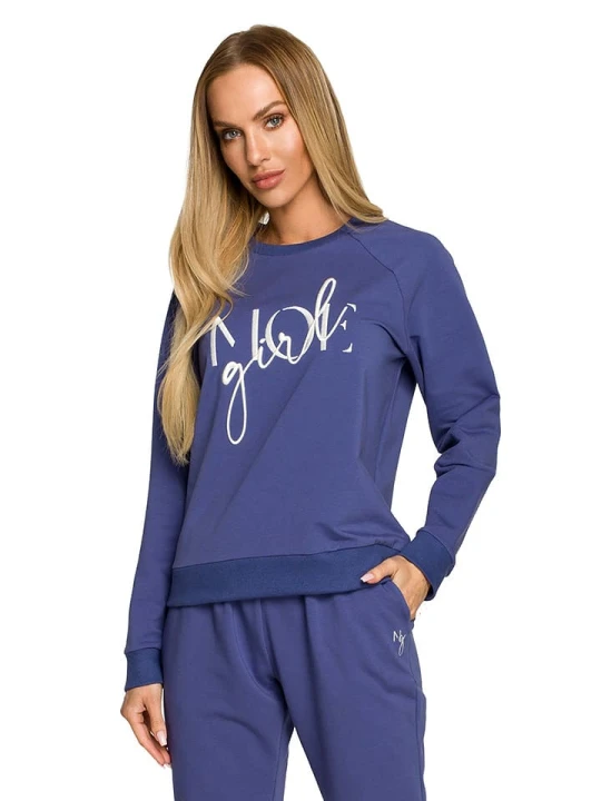 Zdjęcie produktu made of emotion Bluza w kolorze niebieskim rozmiar: M