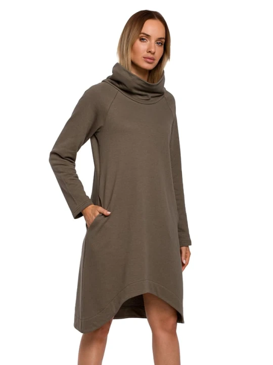 Zdjęcie produktu made of emotion Sukienka w kolorze khaki rozmiar: M