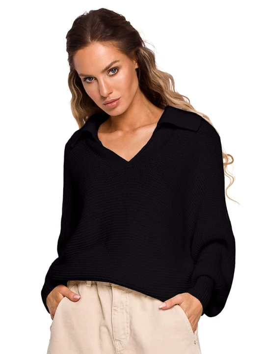 Zdjęcie produktu made of emotion Sweter w kolorze czarnym rozmiar: L/XL