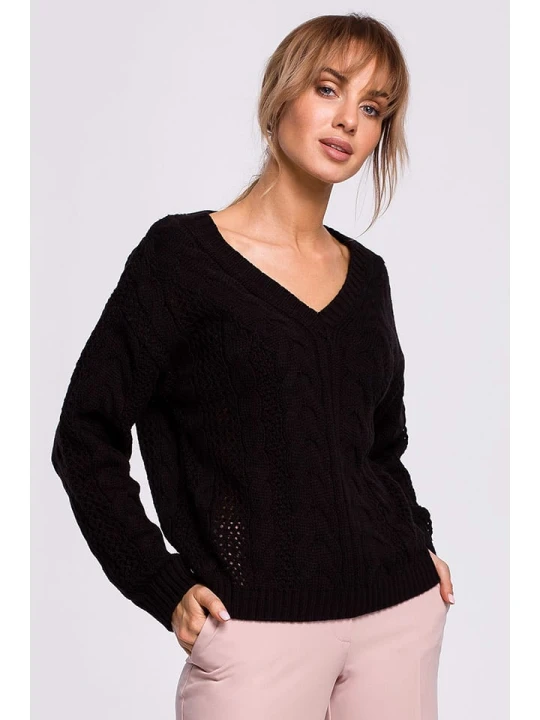 Zdjęcie produktu made of emotion Sweter w kolorze czarnym rozmiar: L/XL