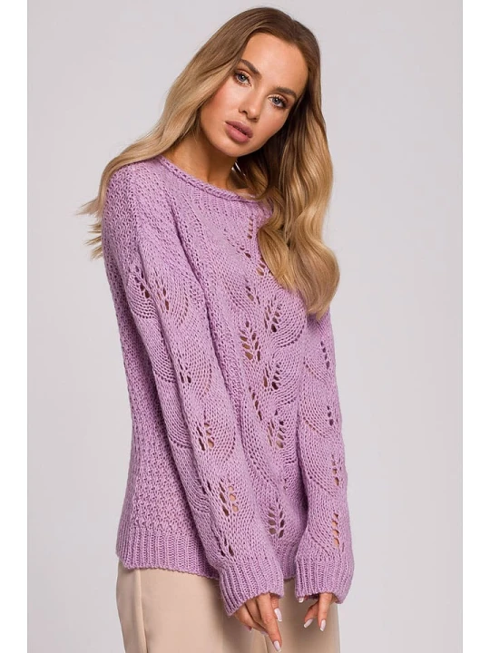 Zdjęcie produktu made of emotion Sweter w kolorze fioletowym rozmiar: L/XL