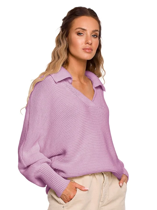 Zdjęcie produktu made of emotion Sweter w kolorze lawendowym rozmiar: L/XL