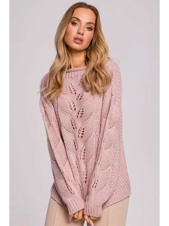 Zdjęcie produktu made of emotion Sweter w kolorze jasnoróżowym rozmiar: L/XL