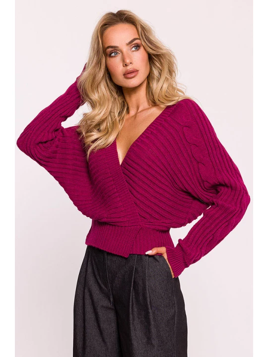 Zdjęcie produktu made of emotion Sweter w kolorze różowym rozmiar: onesize