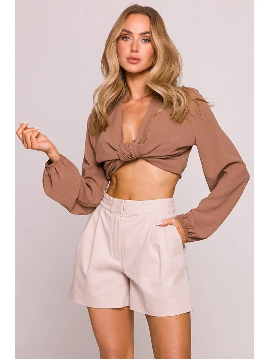 Zdjęcie produktu made of emotion Szorty w kolorze beżowym rozmiar: XL