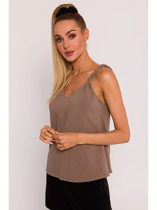Zdjęcie produktu made of emotion Top w kolorze jasnobrązowym rozmiar: L