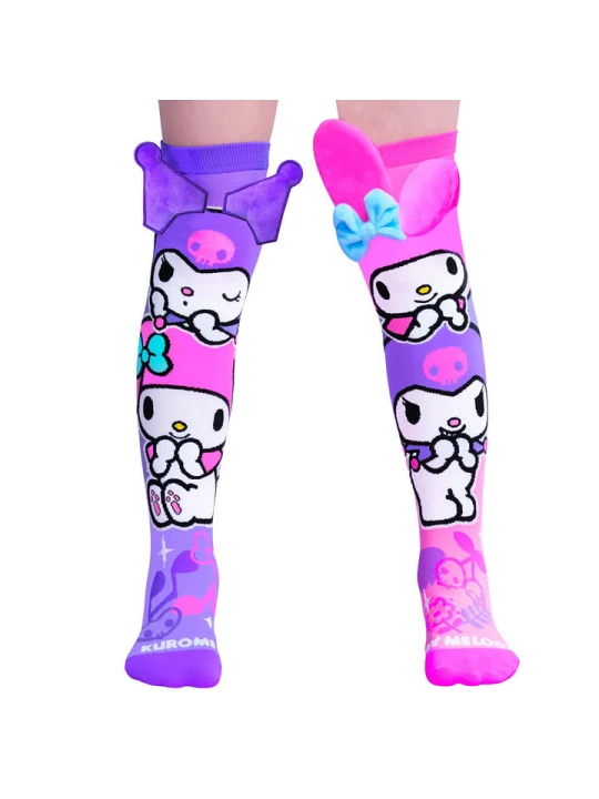 Zdjęcie produktu Madmia Skarpety "Kuromi & MyMelody" ze wzorem rozmiar: onesize