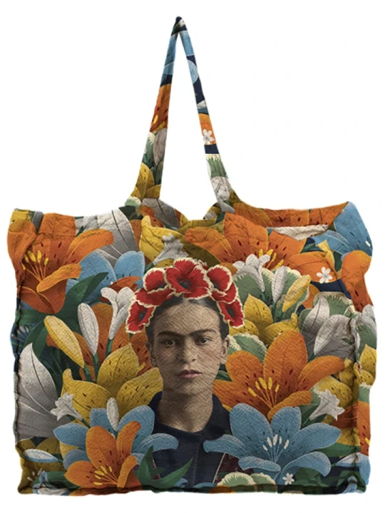 Zdjęcie produktu Madre Selva Shopper bag "Primavera" ze wzorem - 50 x 40 cm rozmiar: onesize