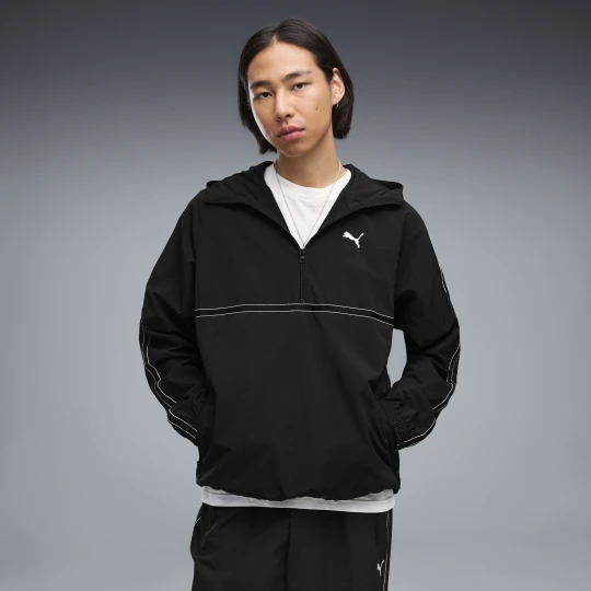 Zdjęcie produktu MÄ™ska bluza z kapturem PUMA Class Relaxed Pinnacle z krÃ³tkim zamkiem, Akcesoria, Czarny