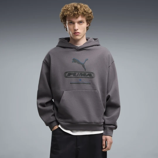 Zdjęcie produktu Męska bluza z kapturem PUMA Sport Boxy Graphic Fleece, Akcesoria, Szary