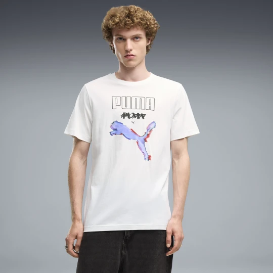 Zdjęcie produktu Męska koszulka Graphics Cyber PUMA, Odzież, Biały