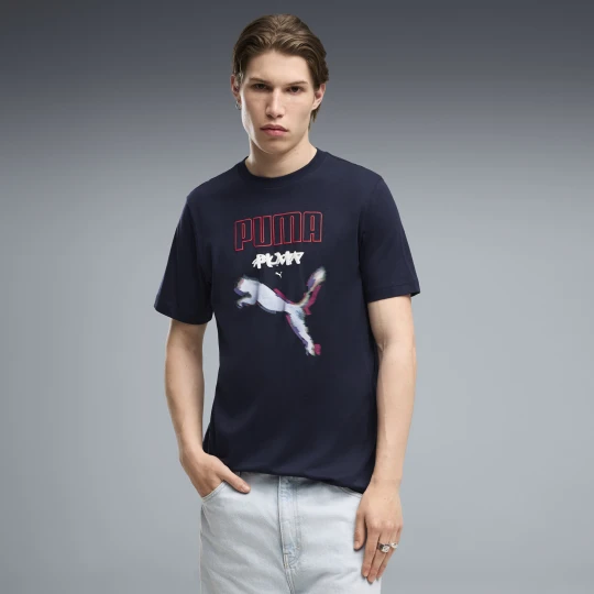 Zdjęcie produktu Męska koszulka Graphics Cyber PUMA, Odzież, Niebieski Navy