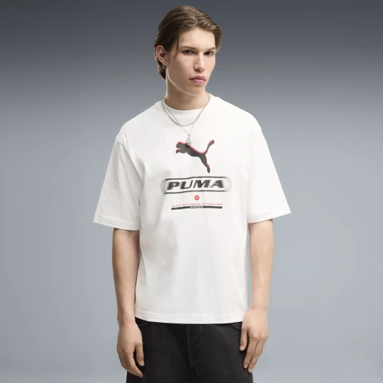 Zdjęcie produktu Męska koszulka PUMA Sport Boxy Street z nadrukiem, Odzież, Biały