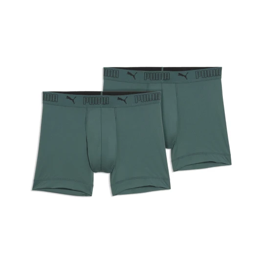 Zdjęcie produktu Męskie bokserki z mikrofibry PUMA Sport (dwupak), Odzież, Zielony