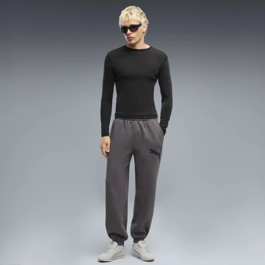 Zdjęcie produktu Męskie spodnie dresowe PUMA Sport Relaxed Street Graphic Fleece, Odzież, Szary