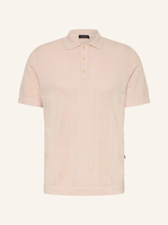 Zdjęcie produktu Maerz Muenchen Koszulka Polo Z Dzianiny Z Dodatkiem Lnu beige JASNOBRĄZOWY