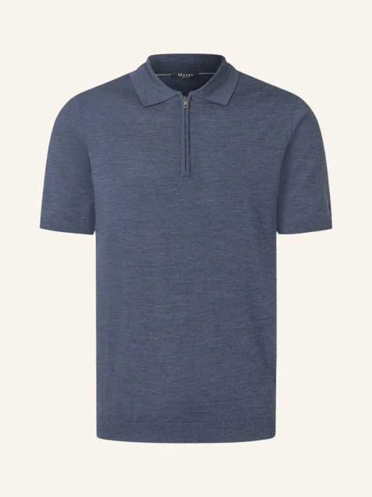 Zdjęcie produktu Maerz Muenchen Koszulka Polo Z Dzianiny Z Wełny Merino blau NIEBIESKI