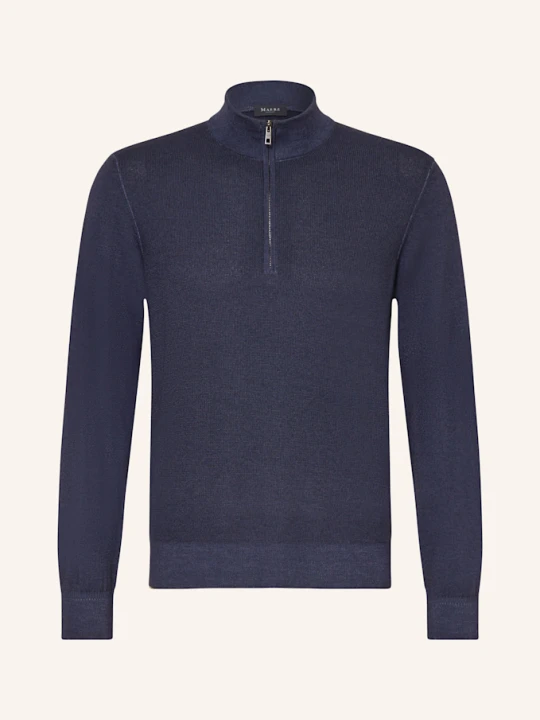 Zdjęcie produktu Maerz Muenchen Sweter Typu Troyer Z Wełny Merino blau GRANATOWY